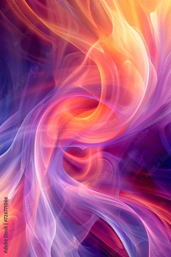 Poster vertical abstract swirls and curves background, a dynamic and fluid scene featuring abstract swirls 