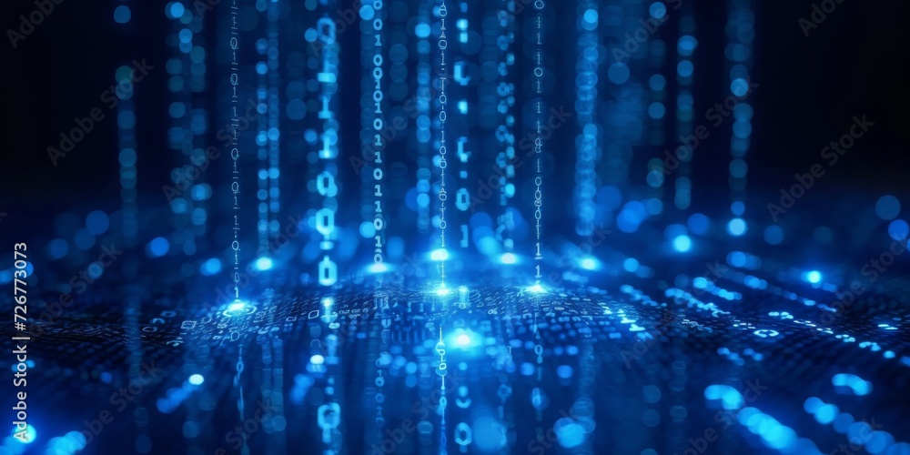 Fototapete Digital Synapses: An Intricate Network of Data and Connectivity Pulsing Through the Veins of Technology, Generative AI