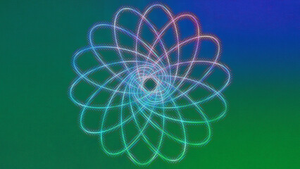 An abstract iridescent star burst background image.