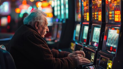Desperate man losing in gambling games