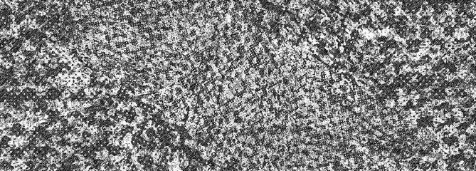 An abstract black and white halftone grunge texture background image.