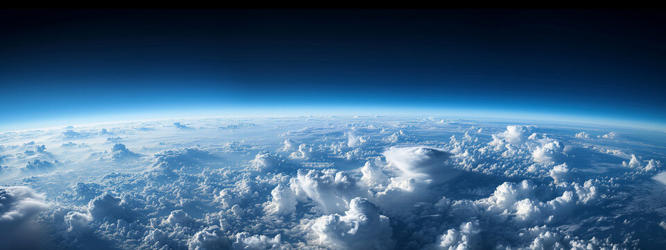 Photography of the exosphere. Earth. Spheres. Theromosphere. AI generated