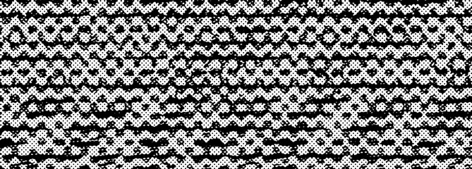 An abstract black and white halftone grunge texture background image.