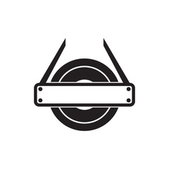 Icon of Gong or Indonesian traditional musical instrument,vector illustration symbol design