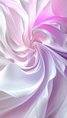 Futuristic abstract white and pink coloured wavy forms background 