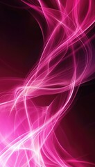 Futuristic abstract black and pink coloured wavy forms background 