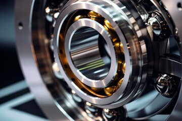 Close-up Shot of a Ball Bearing, Highlighting its Intricate Design, Reflecting the Precision and Complexity of Industrial Engineering