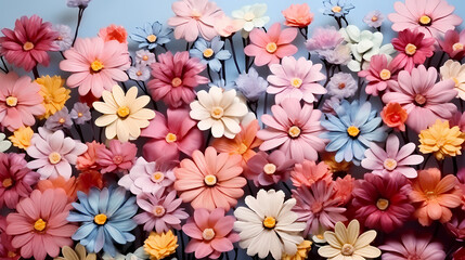 Seamless flower background, colorful flower background