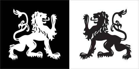 Illustration vector graphics of lion icon