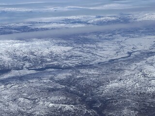 snow covered mountains