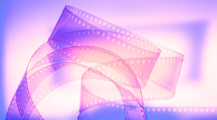 color cinema background with film. film production, creation of series, independent film festivals,...
