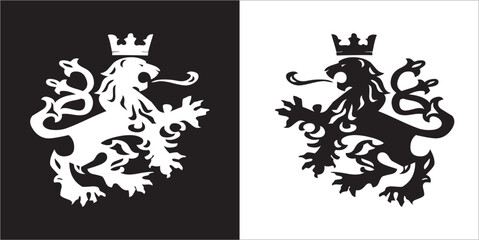 Illustration vector graphics of lion icon