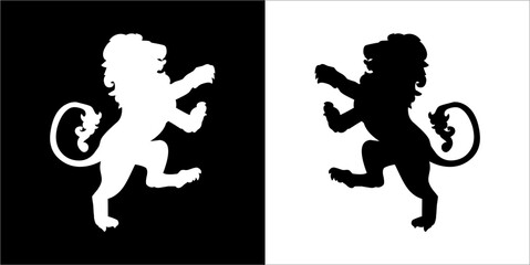 Illustration vector graphics of lion icon