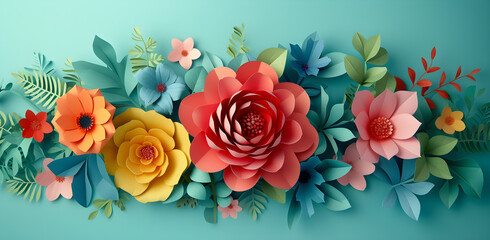 A 3D paper craft flower bouquet, perfect for home decor, gifts, and celebrations.