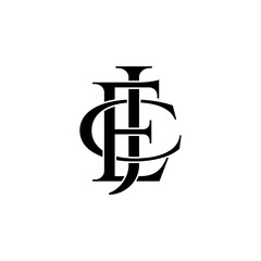 ejc lettering initial monogram logo design