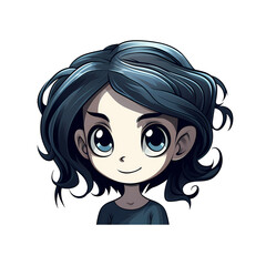 spooky girl art illustrations for stickers, tshirt design, poster etc