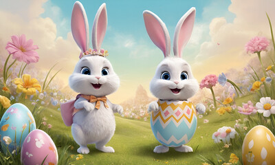 easter egg with a bunny
