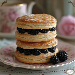 Scone Design with Blackberry Filling in Victorian Theme