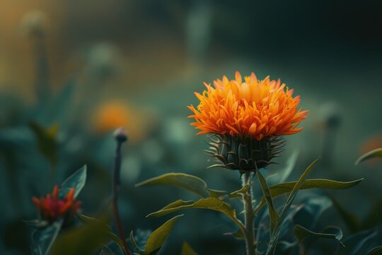 safflower growing outside