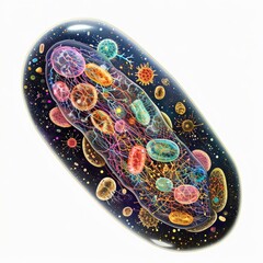 Cellular wonder : mitochondria, the dynamic organelles shaping energy production and vital cell functions within the microscopic landscape of life.