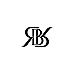 rbr lettering initial monogram logo design