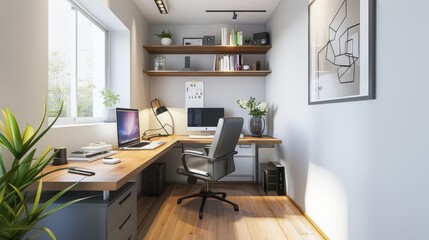 small modern home office 