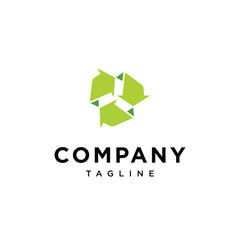Green Recycling logo icon vector template.eps