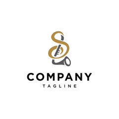 Obraz premium Letter S Trumpet Sexophone logo icon vector template.eps