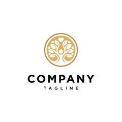 Love Tree logo icon vector template.eps