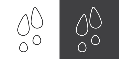 Woman Footsteps icon line style. The lines footprints of woman. Vector illustration of footprint isolated icon in black and white background. shoe, step flat simple symbol.