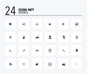 24 ICON SET ABOUT SPORT, ENTERTAINMENT AND LIFESTYLE