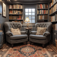 Cozy Reading Nook with Comfortable Chairs