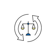 legal process icons  symbol vector elements for infographic web