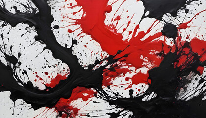 Red black ink splash abstract background. Creative Blurred Effect Trend Design