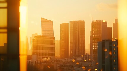 Obraz premium La Defense, business district in Paris : Generative AI