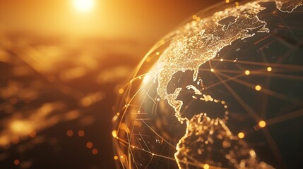 Global communication network concept. Environmental technology. Sustainable development goals. SDGs. : Generative AI