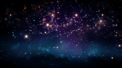 Mysterious star themed gradient background with countless twinkling stars