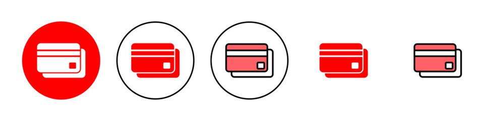 Credit card icon set illustration. Credit card payment sign and symbol