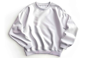 white crewneck sweatshirt is placed on a white background