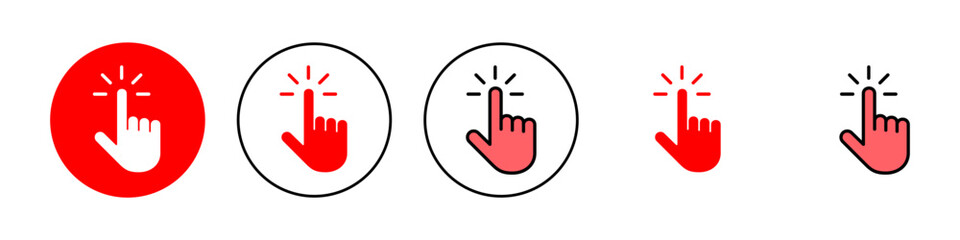 Hand cursor icon set illustration. cursor sign and symbol. hand cursor icon clik