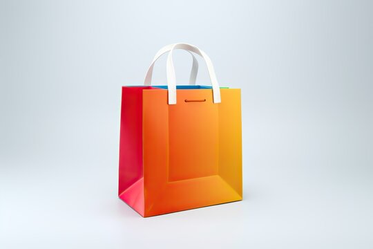 Dynamic Fusion: 3D Shopping Bag Bursting with Creative Vibrancy