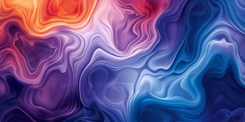 Obraz premium A colorful swirly pattern wallpaper in blue and purple colors, presented in the style of minimalist landscapes, light red and light amber, soft and rounded forms, and use of screen tones.