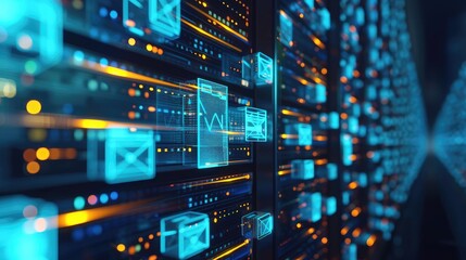 Naklejka premium Innovative concept encompassing personal data management, Ai Generated