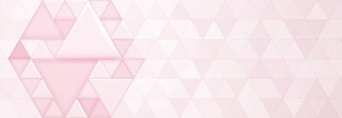 Abstract background with pattern of small triangles and several large  triangular shapes in pink colors - obrazy, fototapety, plakaty