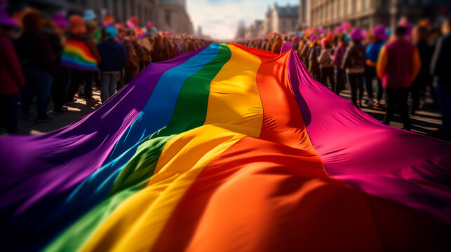 Celebration LGBTQ Flag For Gender Equality, Diversity, And Transgender Identity