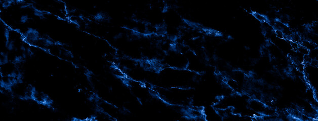 Old wall pattern texture cement blue dark abstract  blue color design are light with black gradient background.