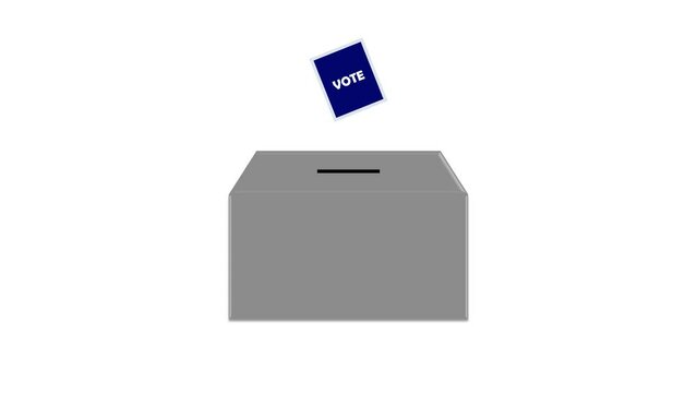 Election day animated illustration with Ballot box and ballot paper, Presidential and Legislative Voting box animation