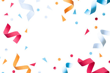 Abstract colorful confetti copy space