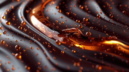 Wallpaper abstract background liquid chocolate color. - obrazy, fototapety, plakaty
