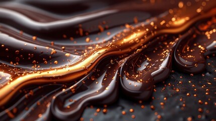 Wallpaper abstract background liquid chocolate color.